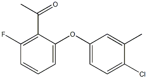 1-[2-(4-chloro-3-methylphenoxy)-6-fluorophenyl]ethan-1-one,,结构式