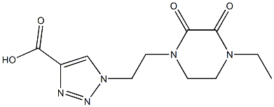 1-[2-(4-ethyl-2,3-dioxopiperazin-1-yl)ethyl]-1H-1,2,3-triazole-4-carboxylic acid,,结构式