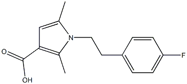1-[2-(4-fluorophenyl)ethyl]-2,5-dimethyl-1H-pyrrole-3-carboxylic acid 化学構造式