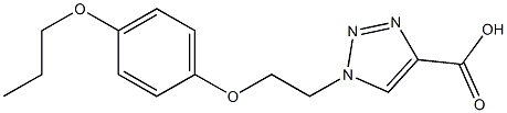 1-[2-(4-propoxyphenoxy)ethyl]-1H-1,2,3-triazole-4-carboxylic acid 结构式