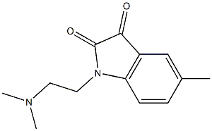 1-[2-(dimethylamino)ethyl]-5-methyl-2,3-dihydro-1H-indole-2,3-dione 化学構造式