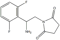 1-[2-amino-2-(2,6-difluorophenyl)ethyl]pyrrolidine-2,5-dione,,结构式