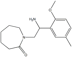 1-[2-amino-2-(2-methoxy-5-methylphenyl)ethyl]azepan-2-one,,结构式