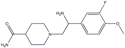 1-[2-amino-2-(3-fluoro-4-methoxyphenyl)ethyl]piperidine-4-carboxamide,,结构式