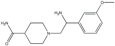 1-[2-amino-2-(3-methoxyphenyl)ethyl]piperidine-4-carboxamide 结构式