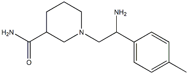 1-[2-amino-2-(4-methylphenyl)ethyl]piperidine-3-carboxamide,,结构式