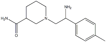 1-[2-amino-2-(4-methylphenyl)ethyl]piperidine-3-carboxamide 化学構造式