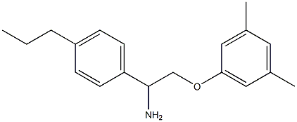 1-[2-amino-2-(4-propylphenyl)ethoxy]-3,5-dimethylbenzene 化学構造式