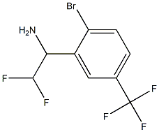 1-[2-bromo-5-(trifluoromethyl)phenyl]-2,2-difluoroethan-1-amine 化学構造式