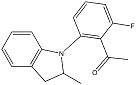 1-[2-fluoro-6-(2-methyl-2,3-dihydro-1H-indol-1-yl)phenyl]ethan-1-one