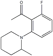 1-[2-fluoro-6-(2-methylpiperidin-1-yl)phenyl]ethan-1-one Struktur