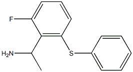 1-[2-fluoro-6-(phenylsulfanyl)phenyl]ethan-1-amine,,结构式