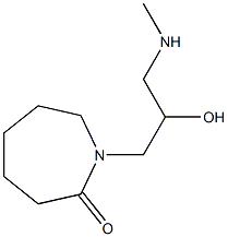 1-[2-hydroxy-3-(methylamino)propyl]azepan-2-one 化学構造式