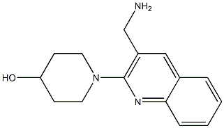 1-[3-(aminomethyl)quinolin-2-yl]piperidin-4-ol Structure