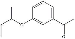 1-[3-(butan-2-yloxy)phenyl]ethan-1-one,,结构式