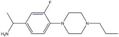 1-[3-fluoro-4-(4-propylpiperazin-1-yl)phenyl]ethan-1-amine,,结构式