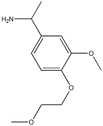 1-[3-methoxy-4-(2-methoxyethoxy)phenyl]ethan-1-amine 化学構造式
