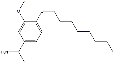 1-[3-methoxy-4-(octyloxy)phenyl]ethan-1-amine Struktur