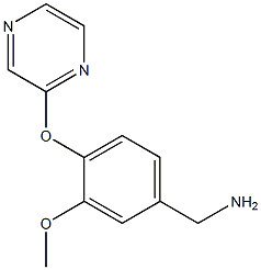  1-[3-methoxy-4-(pyrazin-2-yloxy)phenyl]methanamine