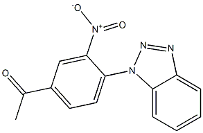 1-[4-(1H-1,2,3-benzotriazol-1-yl)-3-nitrophenyl]ethan-1-one,,结构式