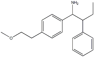 1-[4-(2-methoxyethyl)phenyl]-2-phenylbutan-1-amine 结构式