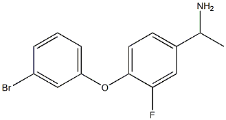1-[4-(3-bromophenoxy)-3-fluorophenyl]ethan-1-amine 化学構造式