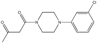 1-[4-(3-chlorophenyl)piperazin-1-yl]butane-1,3-dione,,结构式