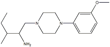 1-[4-(3-methoxyphenyl)piperazin-1-yl]-3-methylpentan-2-amine Structure