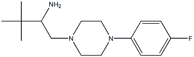 1-[4-(4-fluorophenyl)piperazin-1-yl]-3,3-dimethylbutan-2-amine 结构式