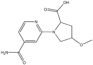 1-[4-(aminocarbonyl)pyridin-2-yl]-4-methoxypyrrolidine-2-carboxylic acid|