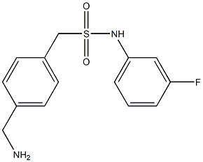 1-[4-(aminomethyl)phenyl]-N-(3-fluorophenyl)methanesulfonamide,,结构式