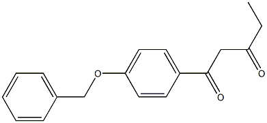 1-[4-(benzyloxy)phenyl]pentane-1,3-dione Structure