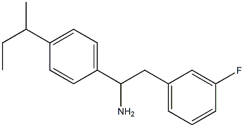 1-[4-(butan-2-yl)phenyl]-2-(3-fluorophenyl)ethan-1-amine,,结构式