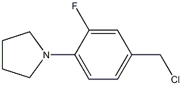 1-[4-(chloromethyl)-2-fluorophenyl]pyrrolidine Struktur
