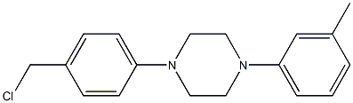 1-[4-(chloromethyl)phenyl]-4-(3-methylphenyl)piperazine,,结构式