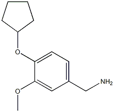 1-[4-(cyclopentyloxy)-3-methoxyphenyl]methanamine 化学構造式