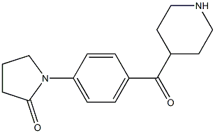 1-[4-(piperidin-4-ylcarbonyl)phenyl]pyrrolidin-2-one Struktur