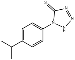 1-[4-(propan-2-yl)phenyl]-1H-1,2,3,4-tetrazole-5-thiol, 121690-13-9, 结构式