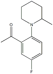 1-[5-fluoro-2-(2-methylpiperidin-1-yl)phenyl]ethan-1-one Structure