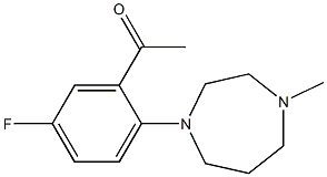 1-[5-fluoro-2-(4-methyl-1,4-diazepan-1-yl)phenyl]ethan-1-one,,结构式
