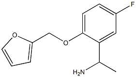 1-[5-fluoro-2-(furan-2-ylmethoxy)phenyl]ethan-1-amine 化学構造式