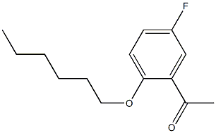 1-[5-fluoro-2-(hexyloxy)phenyl]ethan-1-one 化学構造式