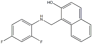 1-{[(2,4-difluorophenyl)amino]methyl}naphthalen-2-ol 结构式