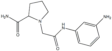 1-{[(3-aminophenyl)carbamoyl]methyl}pyrrolidine-2-carboxamide 化学構造式