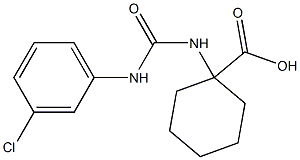 1-{[(3-chlorophenyl)carbamoyl]amino}cyclohexane-1-carboxylic acid 结构式