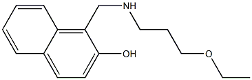 1-{[(3-ethoxypropyl)amino]methyl}naphthalen-2-ol 化学構造式