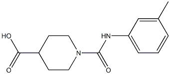 1-{[(3-methylphenyl)amino]carbonyl}piperidine-4-carboxylic acid Structure