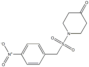 1-{[(4-nitrophenyl)methane]sulfonyl}piperidin-4-one 结构式