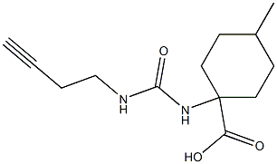 1-{[(but-3-ynylamino)carbonyl]amino}-4-methylcyclohexanecarboxylic acid Structure