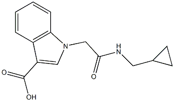 1-{[(cyclopropylmethyl)carbamoyl]methyl}-1H-indole-3-carboxylic acid Structure